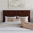 Malta Queen Wood Platform Bed with Panel Footboard and Storage Drawers in Walnut
