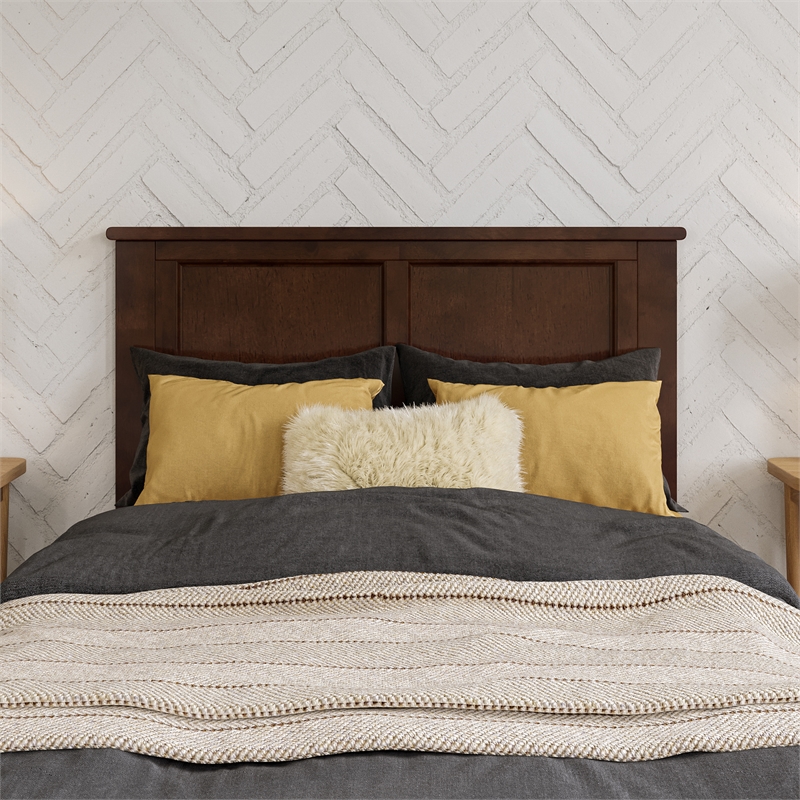 Felicity Twin XL Wood Platform Bed with Panel Footboard & Drawers in Walnut