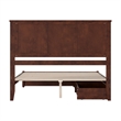 Felicity Queen Wood Platform Bed with Panel Footboard & Drawers in Walnut