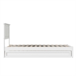 Felicity Twin XL Wood Platform Bed with Panel Footboard & TXL Trundle in White