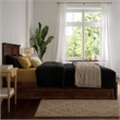 Felicity Twin XL Wood Platform Bed with Panel Footboard & TXL Trundle in Walnut