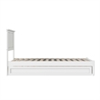 Felicity Twin Wood Platform Bed with Panel Footboard and Twin Trundle in White