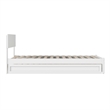 Wesley Twin XL Wood Platform Bed with Panel Footboard & Twin XL Trundle in White