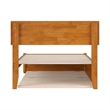 Wesley Twin XL Platform Bed with Panel Footboard & TXL Trundle in Light Toffee