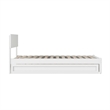 Wesley Twin Wood Platform Bed with Panel Footboard and Twin Trundle in White