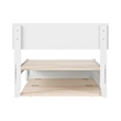 Wesley Twin Wood Platform Bed with Panel Footboard and Twin Trundle in White