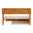 Wesley Full Platform Bed with Panel Footboard & Twin Trundle in Light Toffee