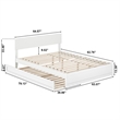Wesley Queen Wood Platform Bed with Panel Footboard and Twin XL Trundle in White