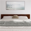 Wesley King Wood Platform Bed with Panel Footboard and Twin XL Trundle in Walnut
