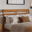 Emelie Full Wood Platform Bed with Panel Footboard & Drawers in Light Toffee