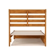Emelie Twin XL Platform Bed with Panel Footboard & TXL Trundle in Light Toffee