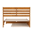 Emelie Full Platform Bed with Panel Footboard & Twin Trundle in Light Toffee