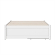 Barcelona Twin Panel Platform Bed with 2 Storage Drawers in White