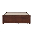 Barcelona Twin Panel Platform Bed with 2 Storage Drawers in Walnut