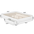 Barcelona Queen Panel Platform Bed with 2 Storage Drawers in White
