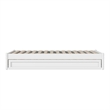 Barcelona Twin Solid Wood Panel Platform Bed with Twin Trundle in White