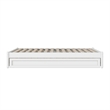 Barcelona Full Solid Wood Panel Platform Bed with Twin Trundle in White