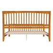 Orleans King Wood Low Profile Platform Bed w/ Matching Footboard in Light Toffee