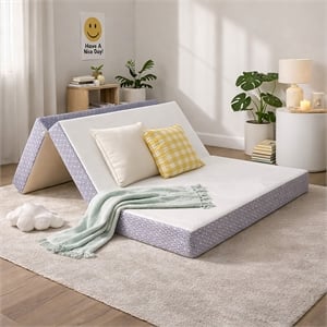CoolSoft Full 6&quot Memory Foam Folding Mattress in Gray