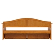 AFI Nantucket Mid-Century Wood Twin Daybed with Set of 2 Drawers in Light Toffee