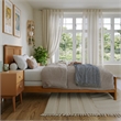Madison Twin XL Wood Foundation Bed with Matching Footboard in Light Toffee