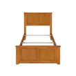 Madison Twin XL Wood Foundation Bed with Matching Footboard in Light Toffee