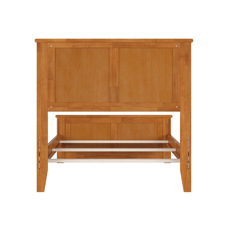 Madison Twin XL Wood Foundation Bed with Matching Footboard in Light Toffee