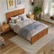 Madison Full Wood Foundation Bed with Matching Footboard in Light Toffee