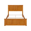 Madison Full Wood Foundation Bed with Matching Footboard in Light Toffee
