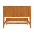 Madison Full Wood Foundation Bed with Matching Footboard in Light Toffee