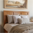 Madison Queen Wood Foundation Bed with Matching Footboard in Light Toffee