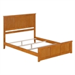 Madison Queen Wood Foundation Bed with Matching Footboard in Light Toffee
