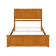 Madison Queen Wood Foundation Bed with Matching Footboard in Light Toffee
