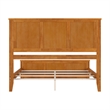 Madison Queen Wood Foundation Bed with Matching Footboard in Light Toffee