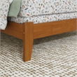 Orlando Twin Solid Wood Foundation Bed in Light Toffee
