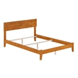 Orlando Full Solid Wood Foundation Bed in Light Toffee