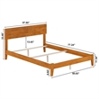 Orlando Full Solid Wood Foundation Bed in Light Toffee