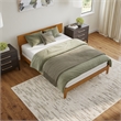 Orlando Queen Solid Wood Foundation Bed in Light Toffee