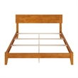Orlando Queen Solid Wood Foundation Bed in Light Toffee