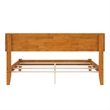 Orlando Queen Solid Wood Foundation Bed in Light Toffee