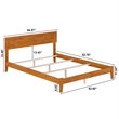 Orlando Queen Solid Wood Foundation Bed in Light Toffee