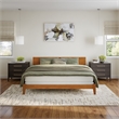 Orlando King Solid Wood Foundation Bed in Light Toffee
