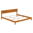 Orlando King Solid Wood Foundation Bed in Light Toffee