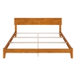 Orlando King Solid Wood Foundation Bed in Light Toffee