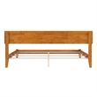 Orlando King Solid Wood Foundation Bed in Light Toffee