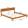 Orlando King Solid Wood Foundation Bed in Light Toffee