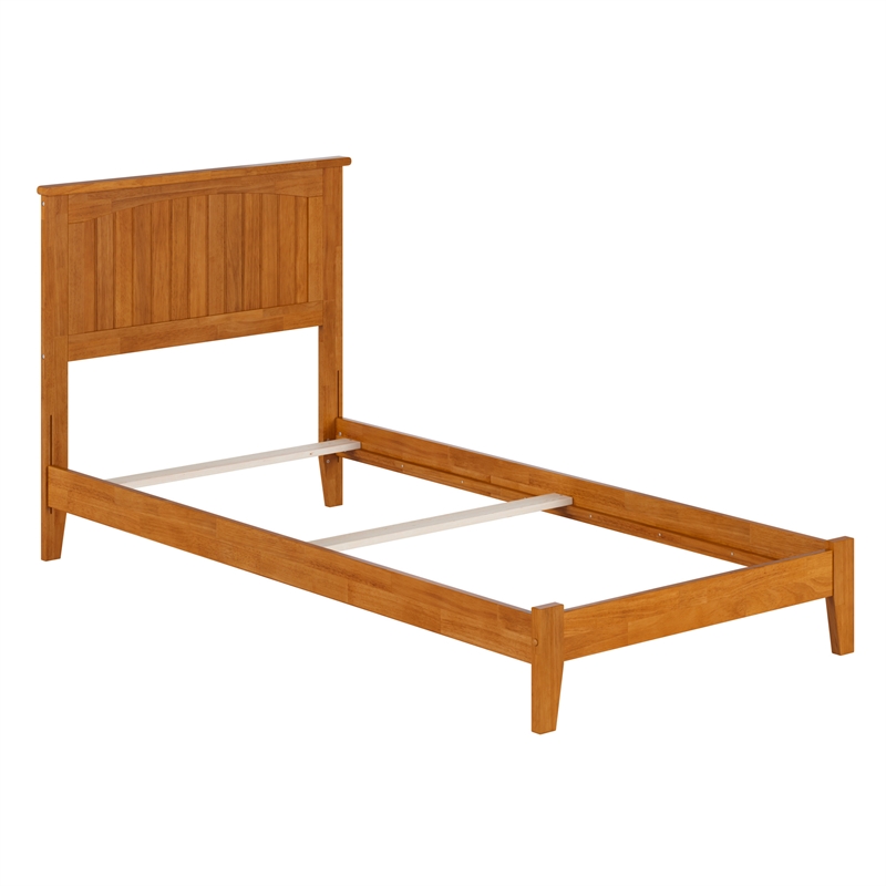 Nantucket Twin XL Solid Wood Foundation Bed in Light Toffee