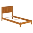 Nantucket Twin XL Solid Wood Foundation Bed in Light Toffee