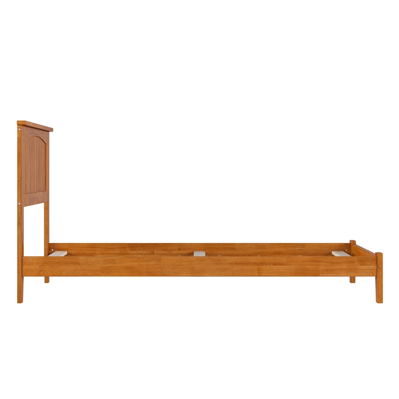 Nantucket Twin XL Solid Wood Foundation Bed in Light Toffee