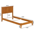 Nantucket Twin XL Solid Wood Foundation Bed in Light Toffee